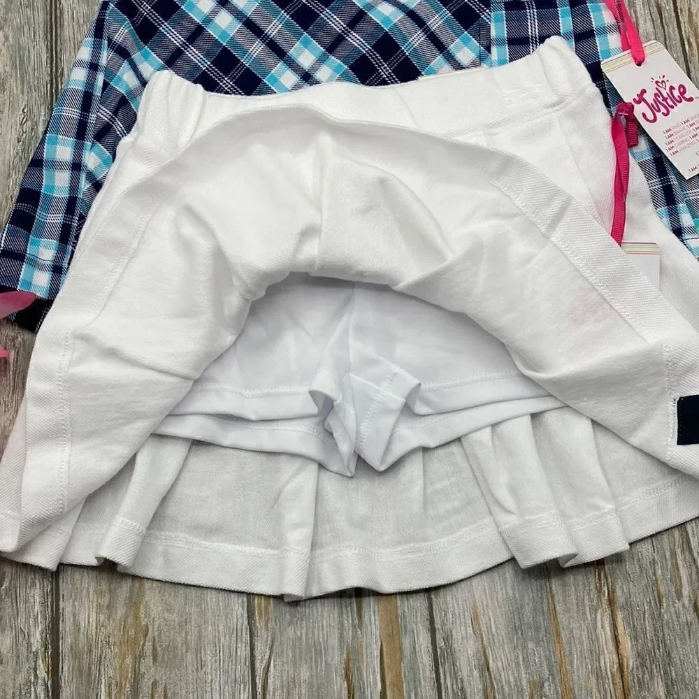 Justice Girl's Plaid & Relaxed Pleated Skirt 2-Pack Size XS 5/6